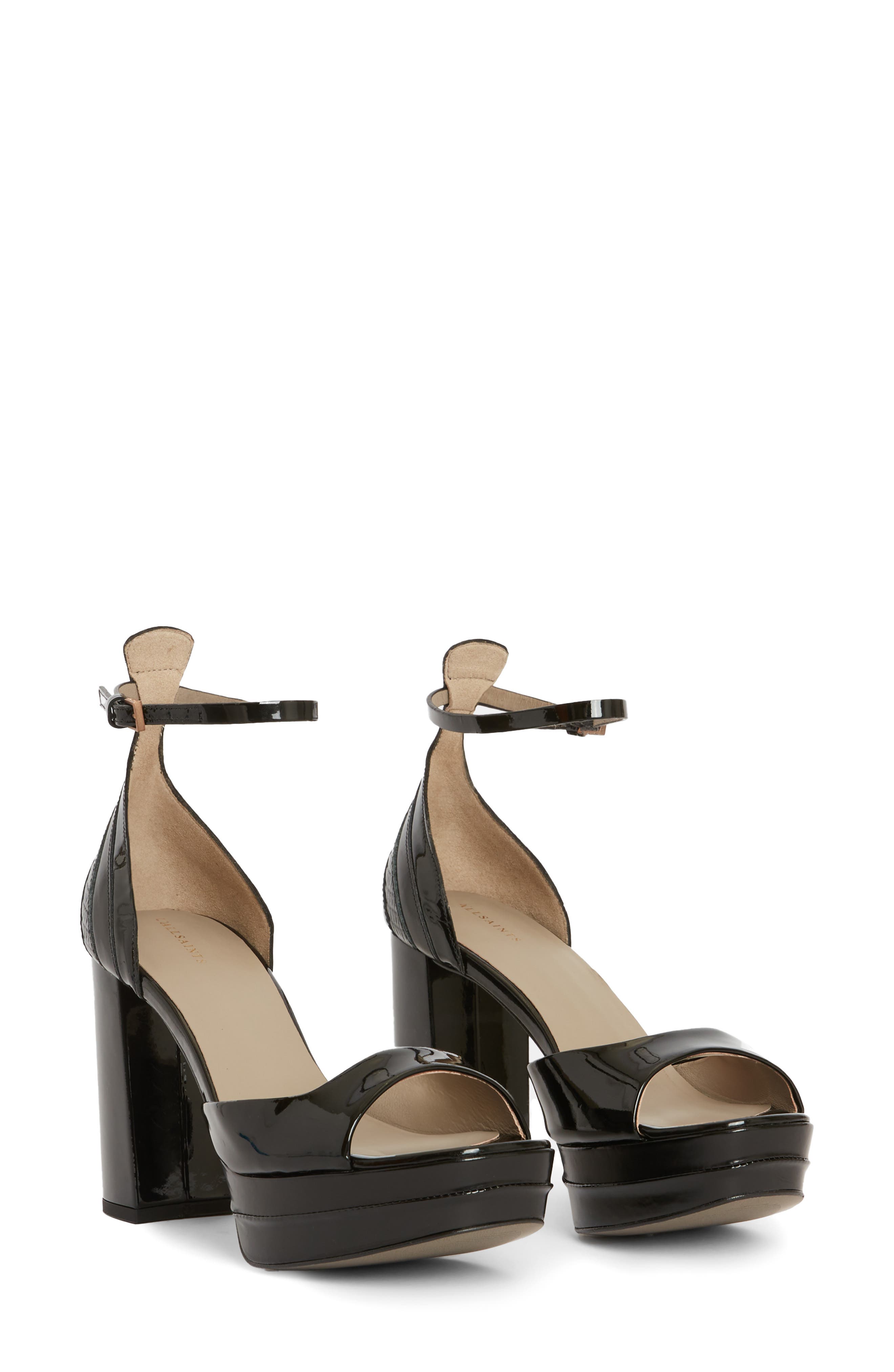 AllSaints Tia Platform Sandal, Main, color, 