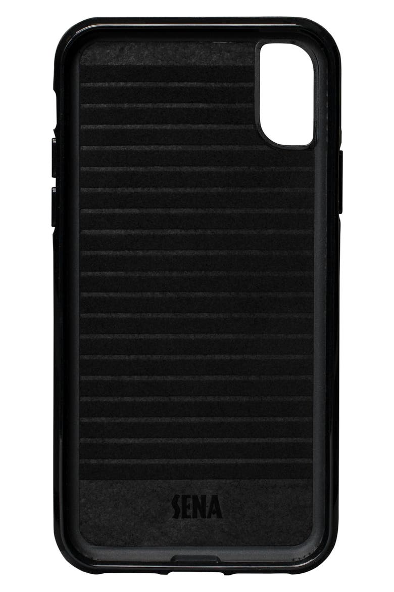 Bence Lugano iPhone X & Xs Wallet Case, Alternate, color, BLACK