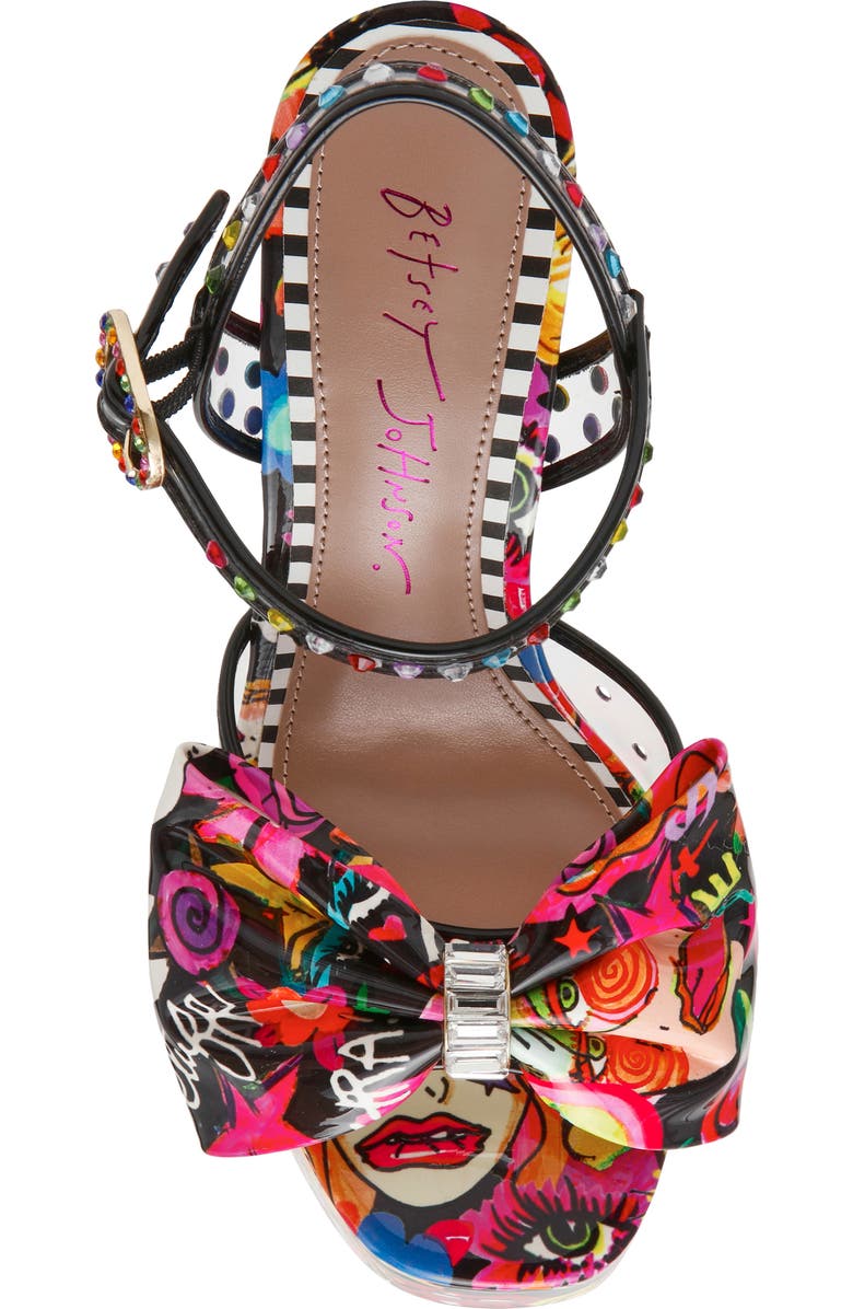 Betsey Johnson Shelley Platform Sandal, Alternate, color, Bright Multi