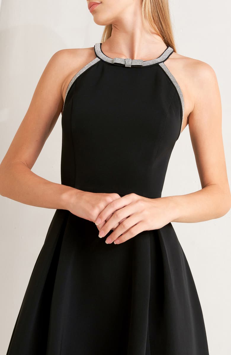 FREEMARKET Rhinestone Sleeveless Midi Dress, Alternate, color, Black