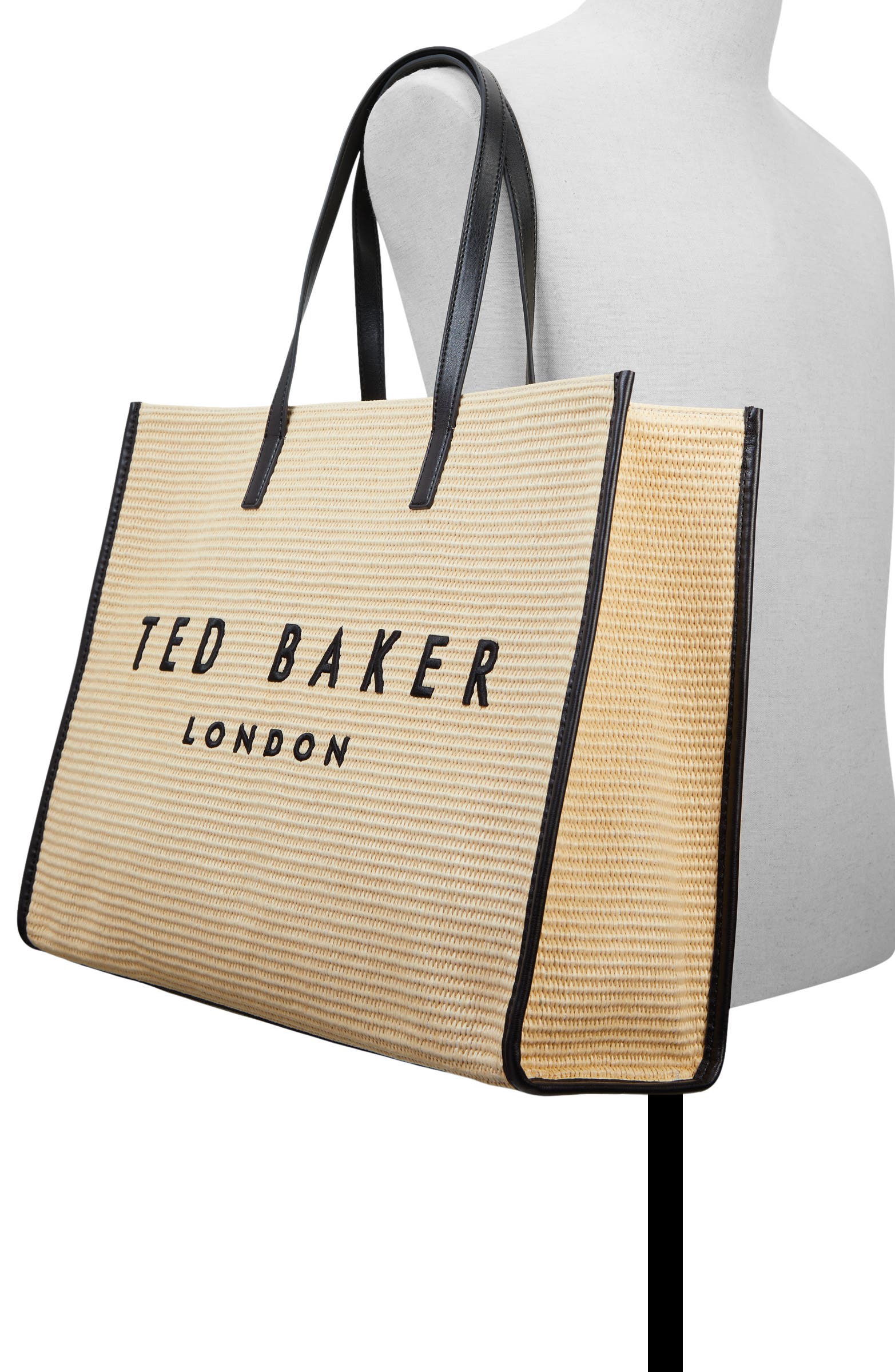 Ted Baker London Palmer Tote, Alternate, color, Natural/Black