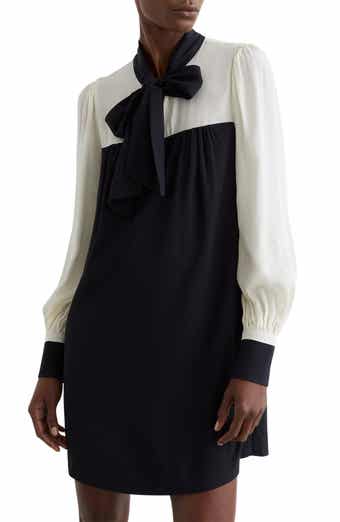 Cam Tie-Neck Shift Dress