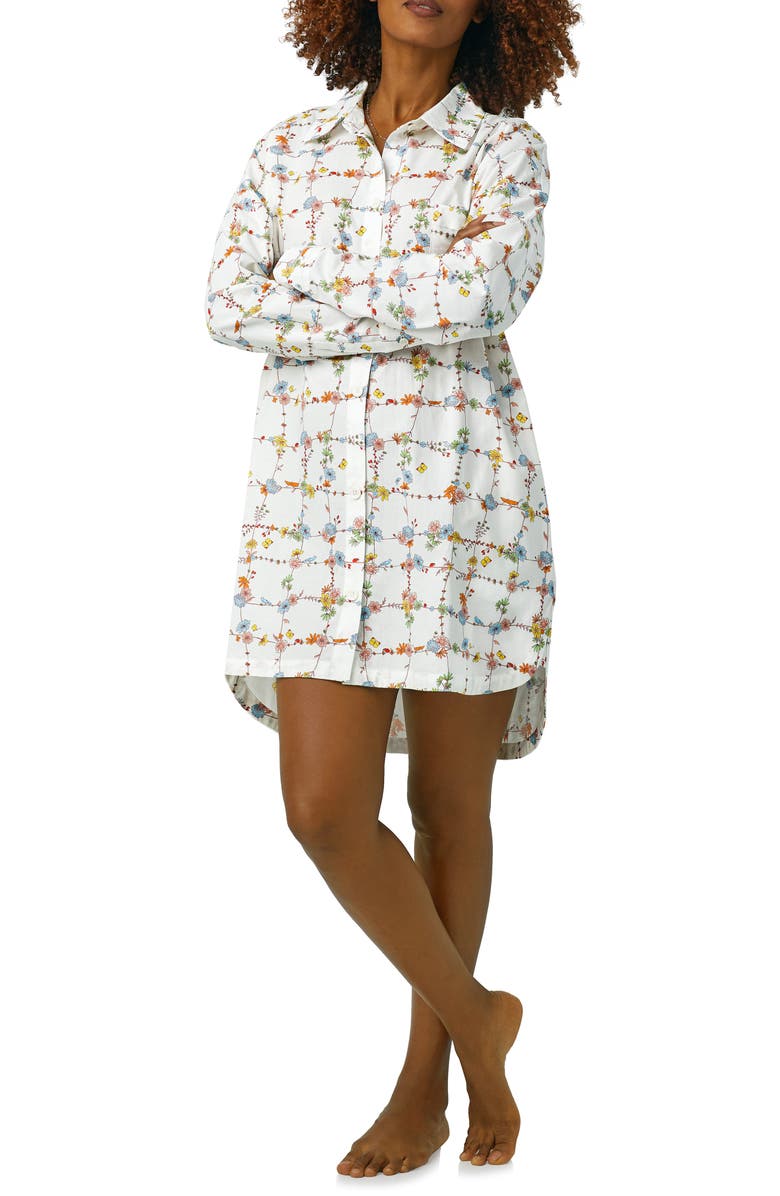 BedHead Pajamas Ballet Print Organic Cotton Long Sleeve Sleep Shirt, Main, color,