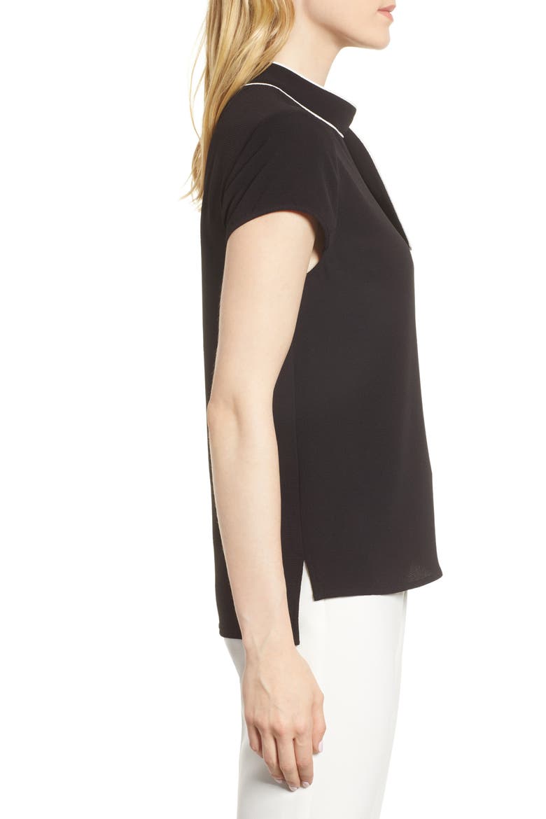 Tie Neck Blouse, Alternate, color, RICH BLACK