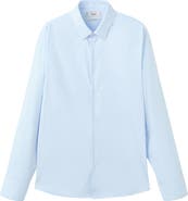 MANGO Slim Fit Stripe Cotton Button-Up Shirt