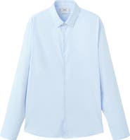 MANGO Slim Fit Stripe Cotton Button-Up Shirt