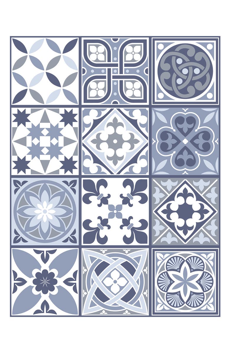WALPLUS Lisbon Blue 120-Piece Tile Sticker Set, Main, color, 