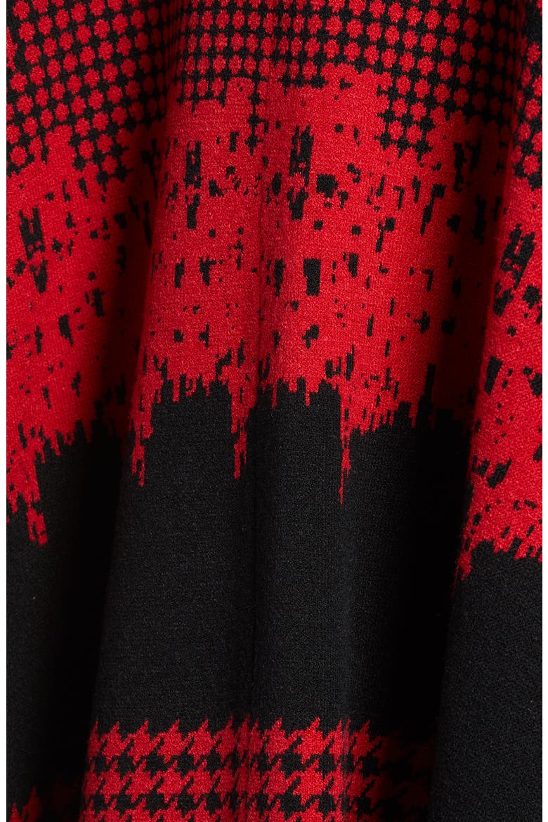 Fringe Wrap, Alternate, color, FIRECRACKER/BLACK