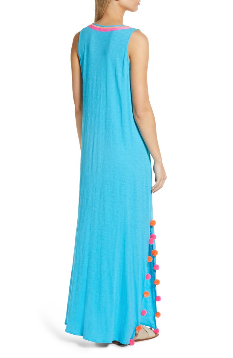 Lilly Pulitzer<sup>®</sup> Nolia Embroidered Pompom Cotton Cover-Up Dress, Alternate, color,