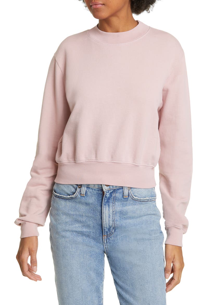 Milan Tie Dye Crop Sweatshirt, Main, color, ROSE