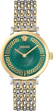 Versace Greca Fortuna Two-Tone Bracelet Watch, 35mm