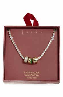 Leith Cubic Zirconia Rondelle Tennis Necklace