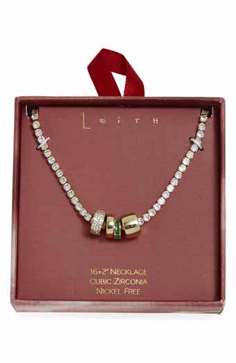 Leith Cubic Zirconia Rondelle Tennis Necklace