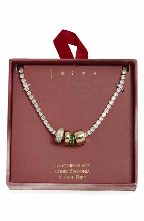 Leith Cubic Zirconia Rondelle Tennis Necklace