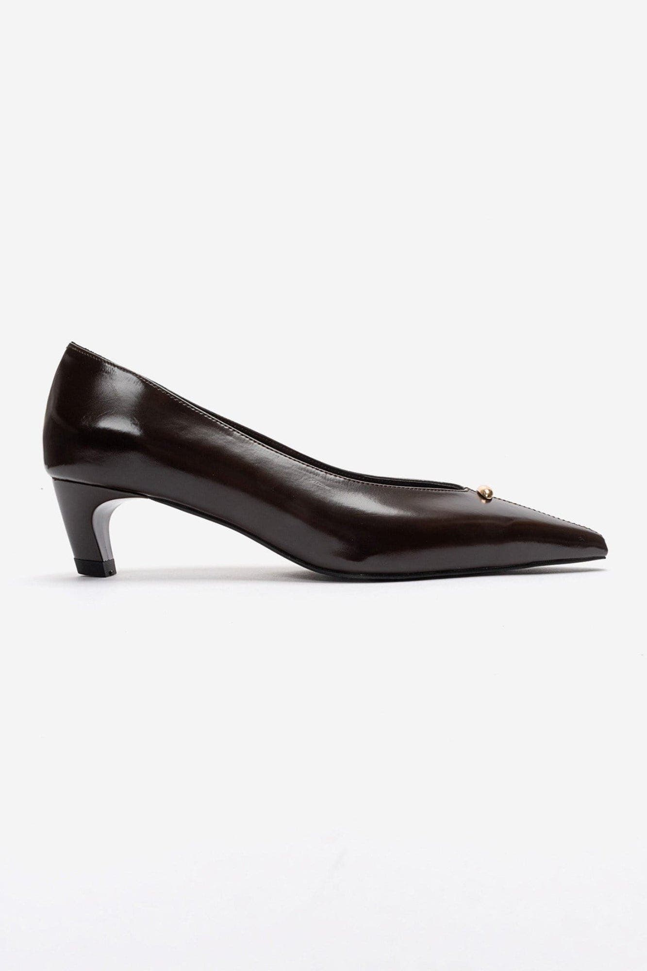 Versay Pointed Toe Kitten Heel Pump, Alternate, color, Dark Brown