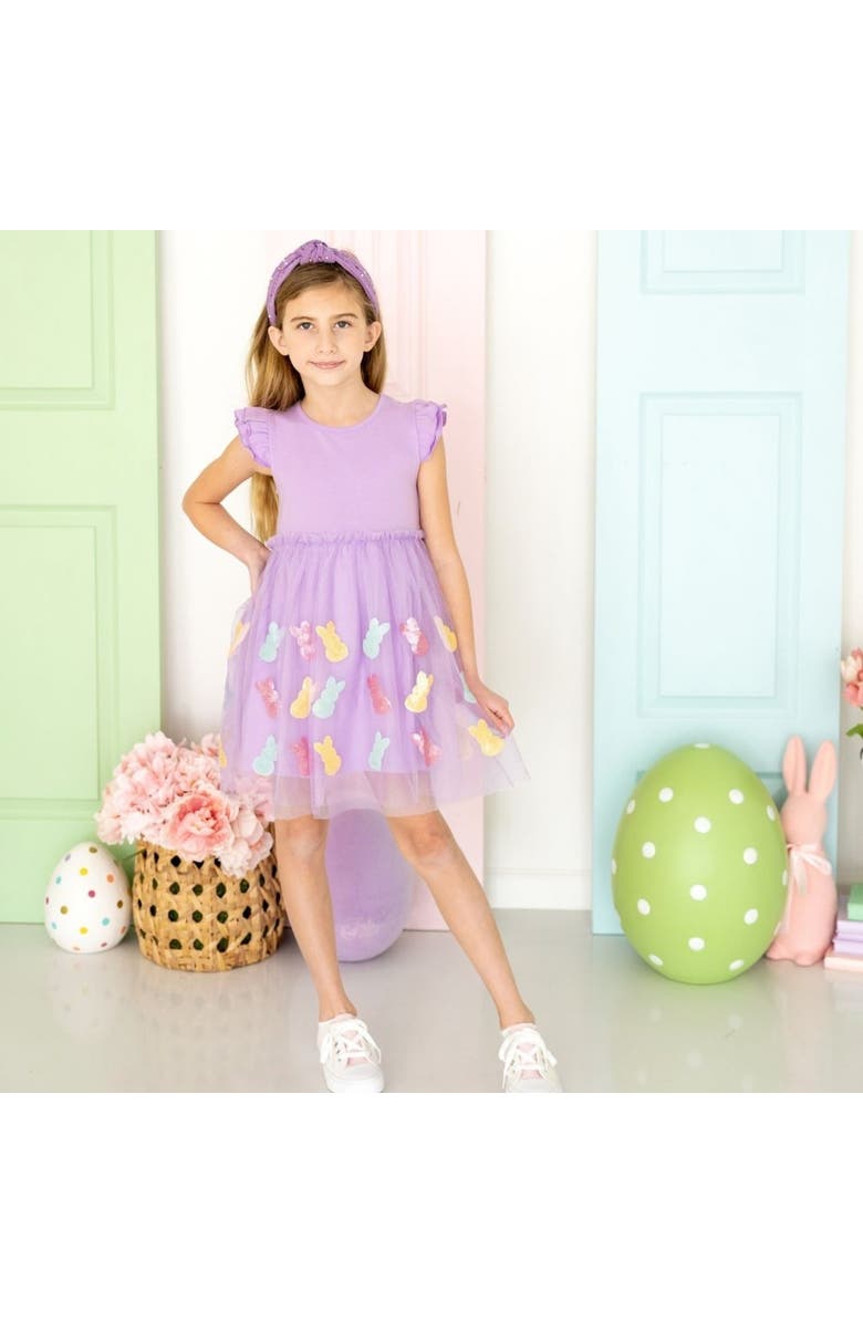 Sweet Wink Easter Peeps Flutter Sleeve Tutu Dress, Alternate, color, 