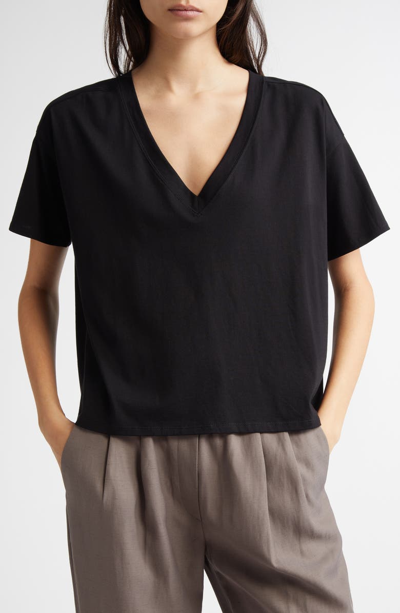 LOULOU DE SAISON Faaa V-Neck Cotton T-Shirt, Main, color,