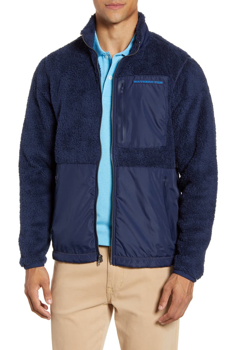 Fleece Jacket, Main, color, TRUE NAVY