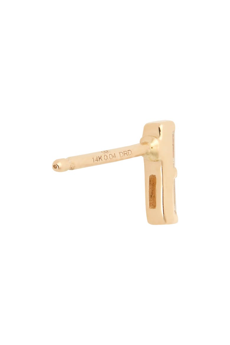 Sadie Pearl Double Baguette Diamond Stud Earrings, Alternate, color, YELLOW GOLD