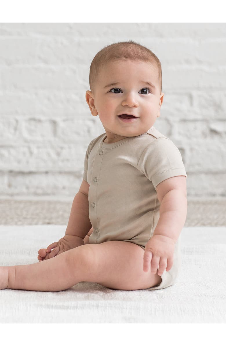 Colored Organics Organic Cotton Morgan Bodysuit, Alternate, color, Oat