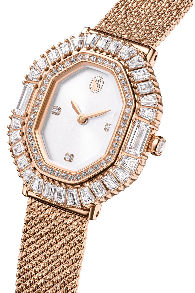 Matrix Octagon Mesh Strap Watch, 30mm x 25mm, Alternate, color, ROSE GOLD