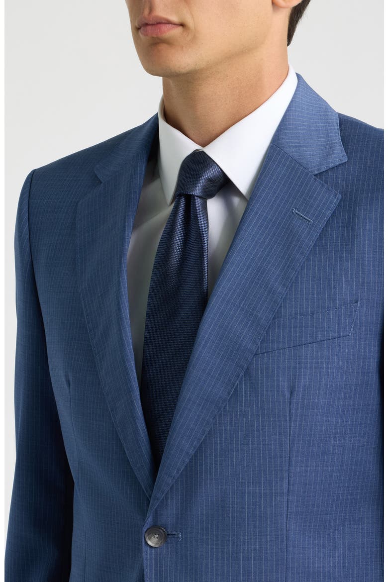 Pinstriped Wool Sport Coat, Alternate, color, LIGHT/ PASTEL BLUE