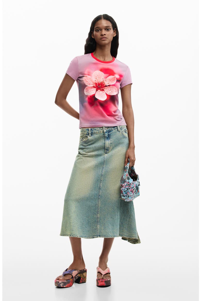 Floral Graphic T-Shirt, Alternate, color, PINK
