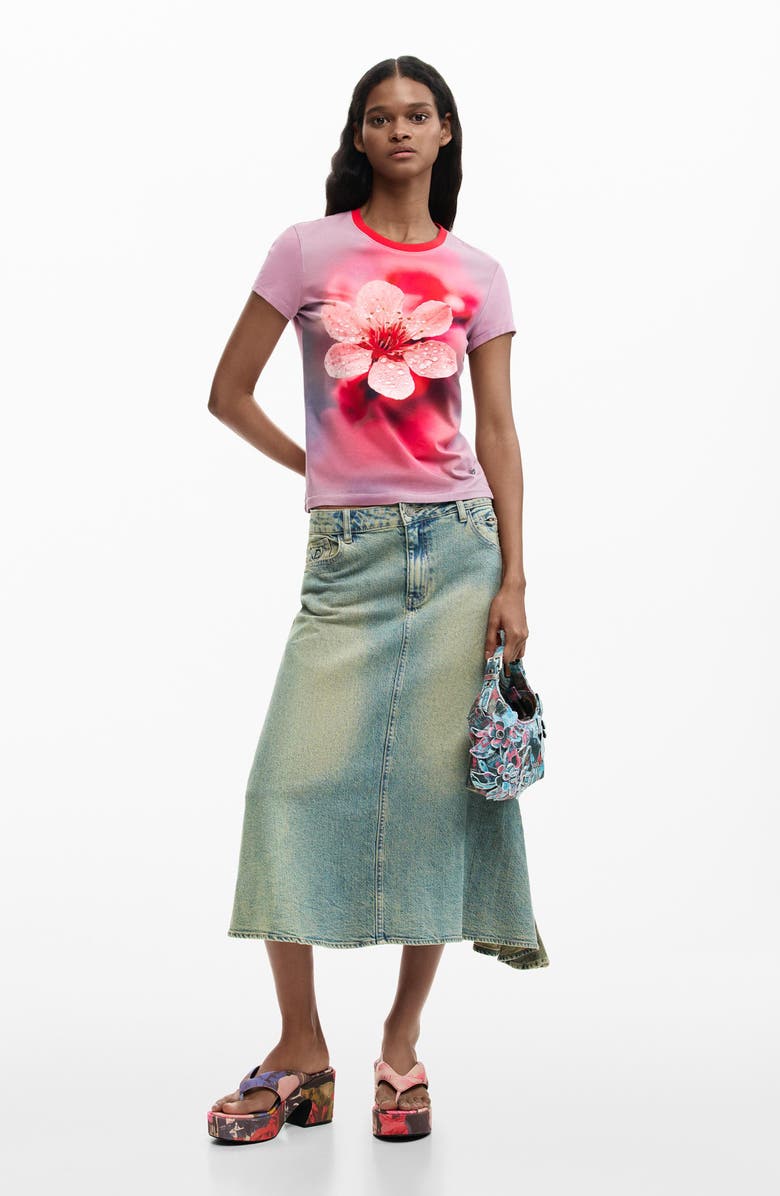 Desigual Floral Graphic T-Shirt, Alternate, color, 