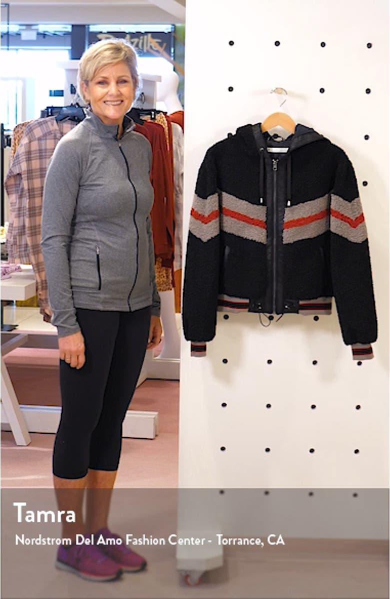 Crop Faux Fur Zip Hoodie, sales video thumbnail