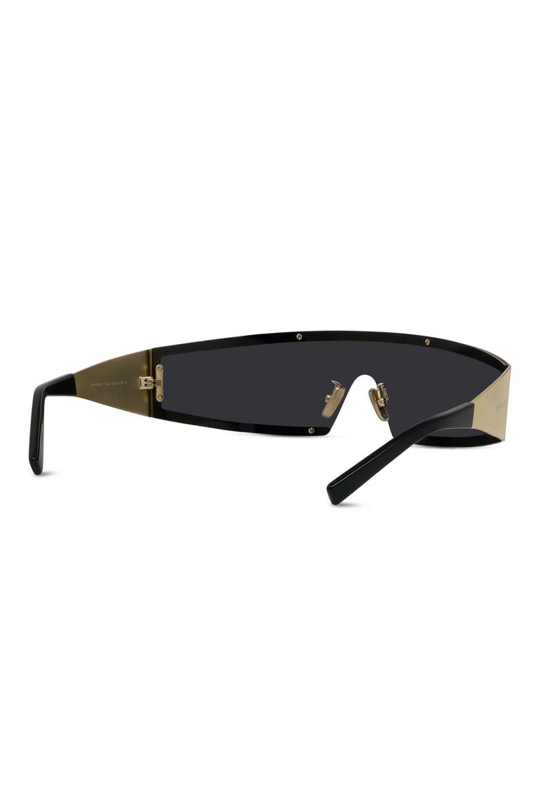 Square Mask Sunglasses, Alternate, color, GOLD / SMOKE