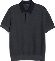 Vince Geometric Jacquard Polo Sweater