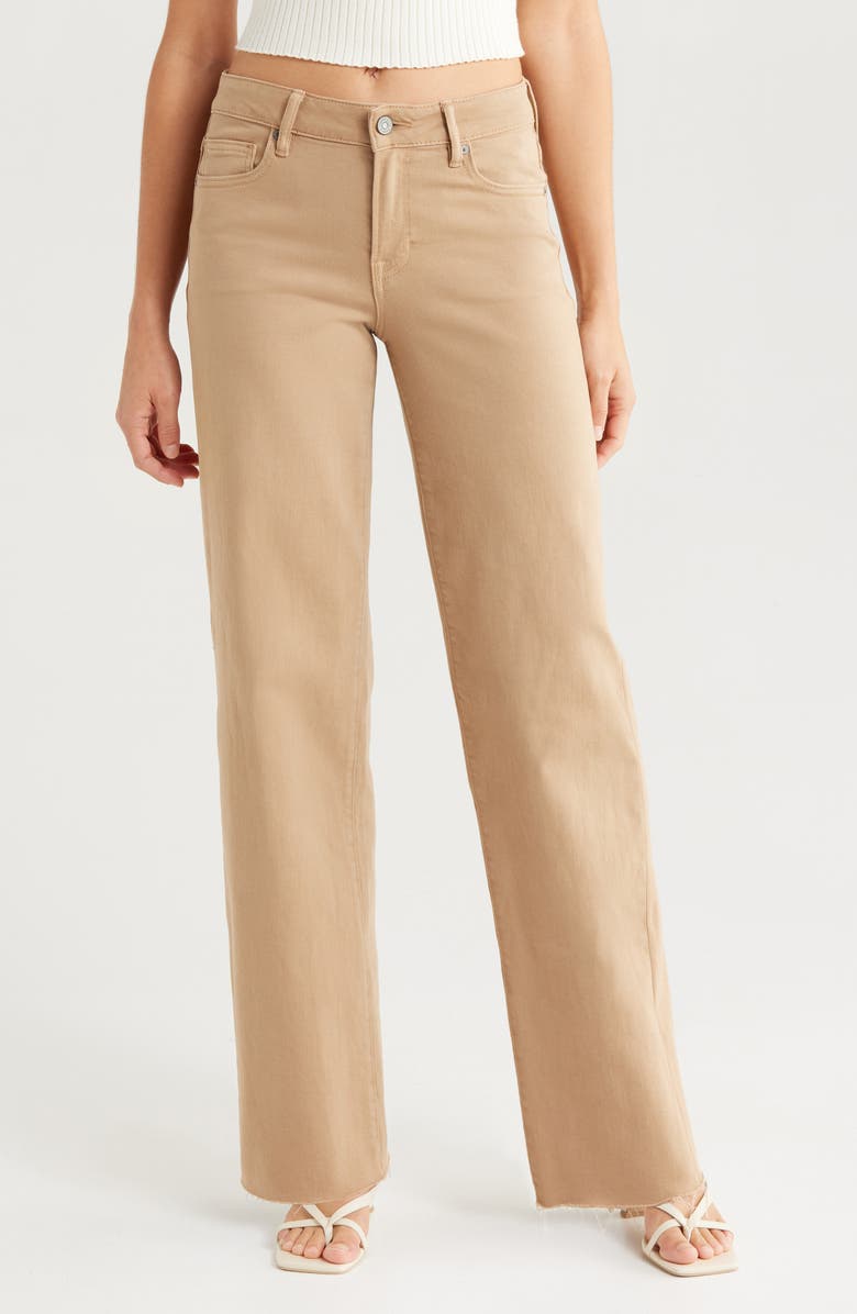 HIDDEN JEANS Wide Leg Dad Jeans, Main, color, Almond