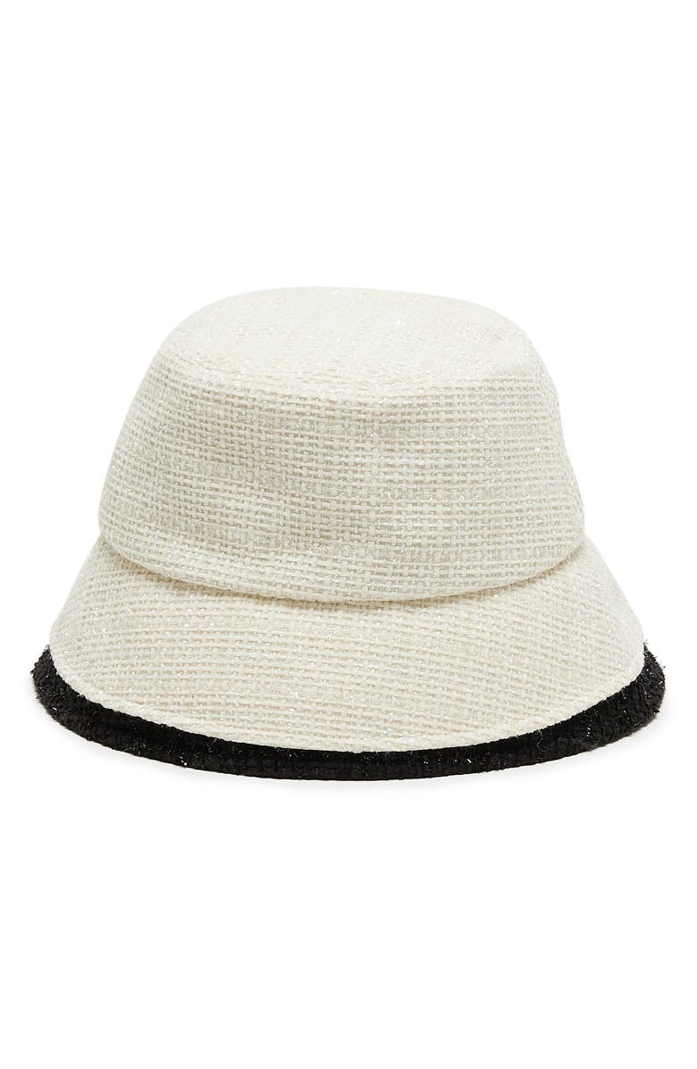 Eugenia Kim Suzuki Packable Tweed Asymmetric Bucket Hat  display picture 3