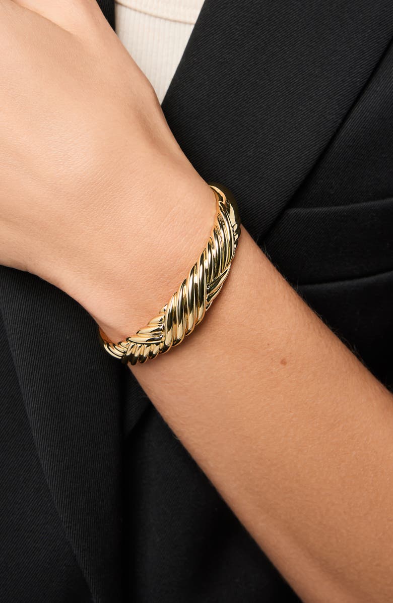 Ana Luisa Gold Cuff Bracelet - Kamilla, Alternate, color, Gold