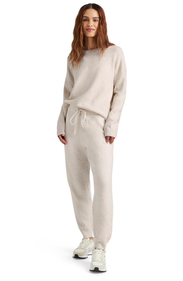 Splendid Stassi Side Cable Sweater Knit Joggers, Alternate, color,