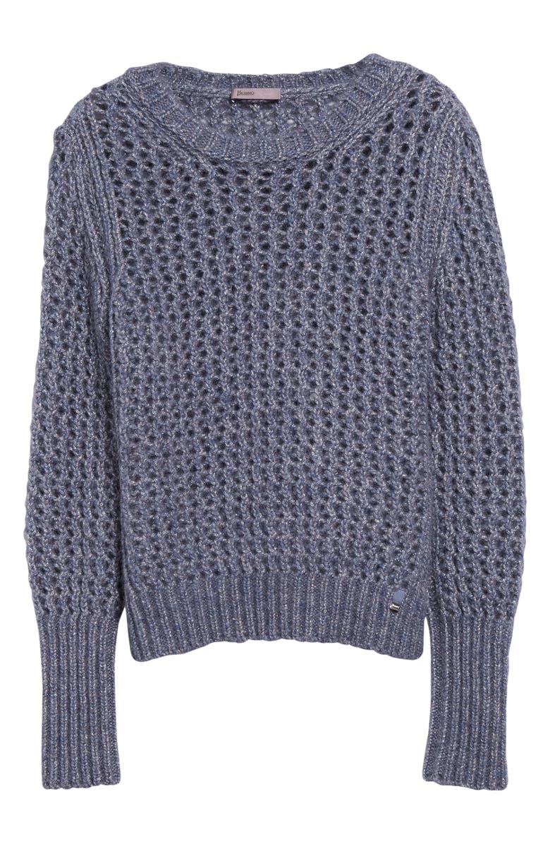 Herno Metallic Alpaca Blend Crewneck Sweater, Alternate, color, 