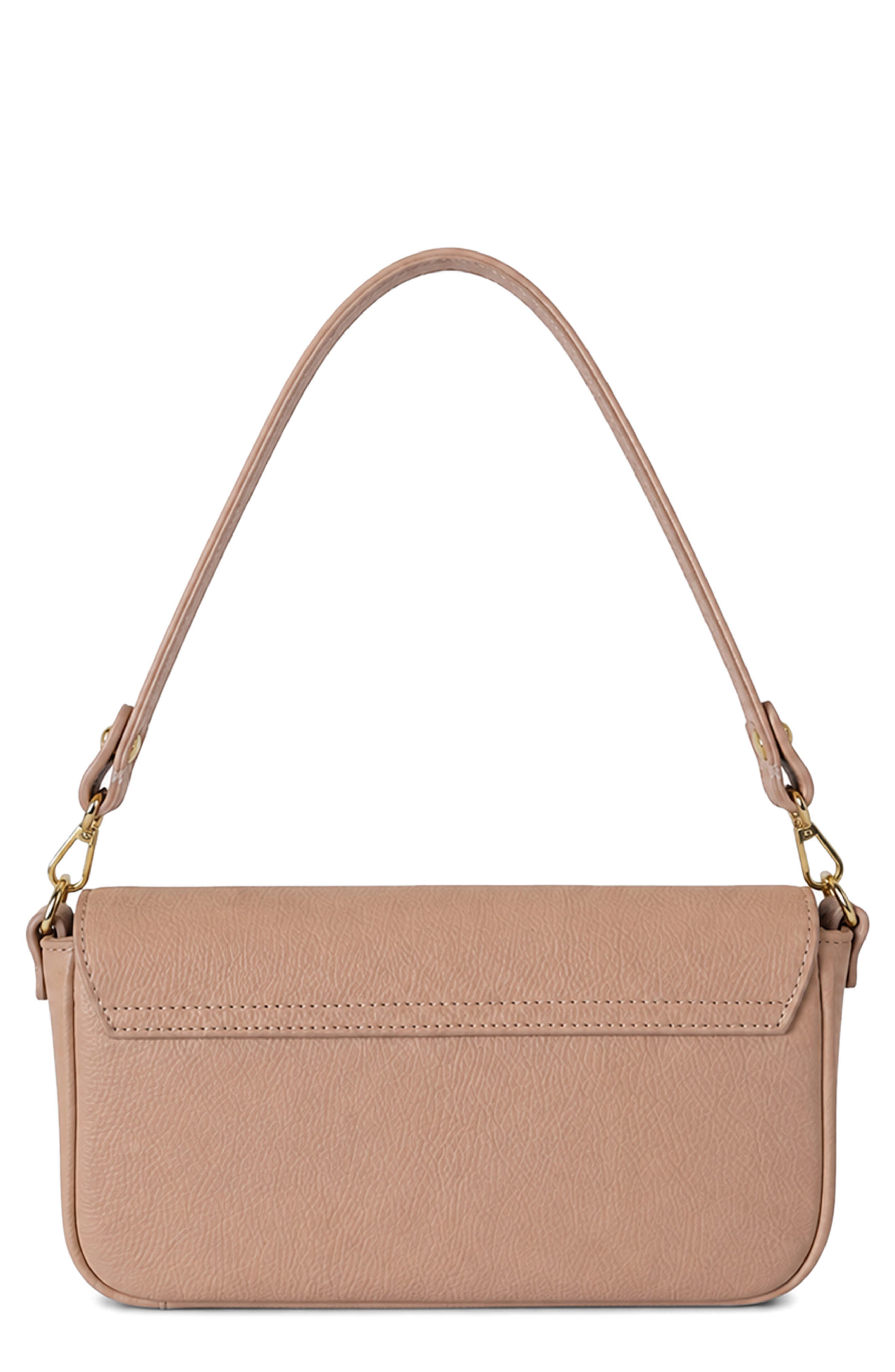 Emanuela Leather Shoulder Bag, Alternate, color, PINK