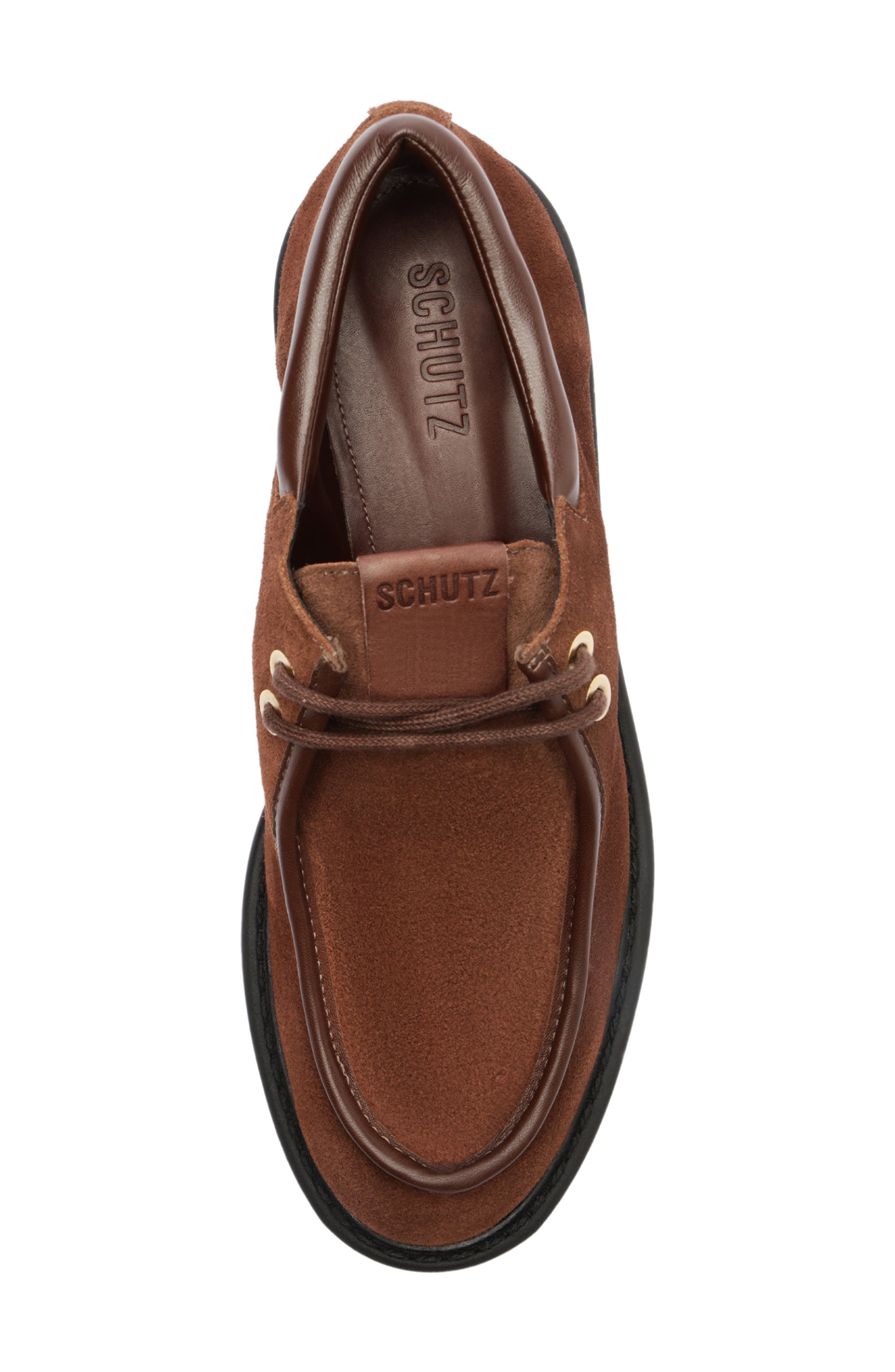 Schutz Cia Platform Loafer, Alternate, color, Root Brown