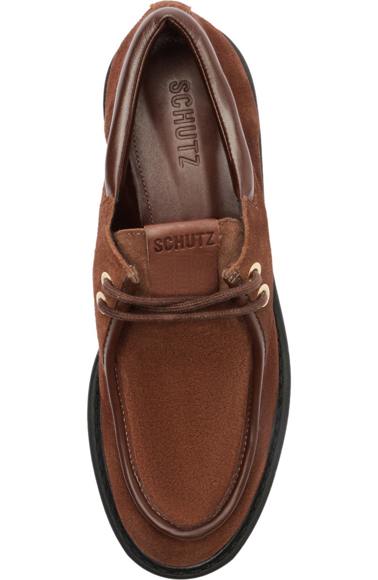 Schutz Cia Platform Loafer, Alternate, color, Root Brown