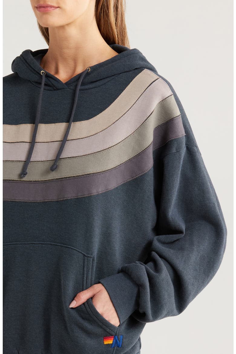Wave Stripe 4 Hoodie, Alternate, color, CHARCOAL/CHARCOAL