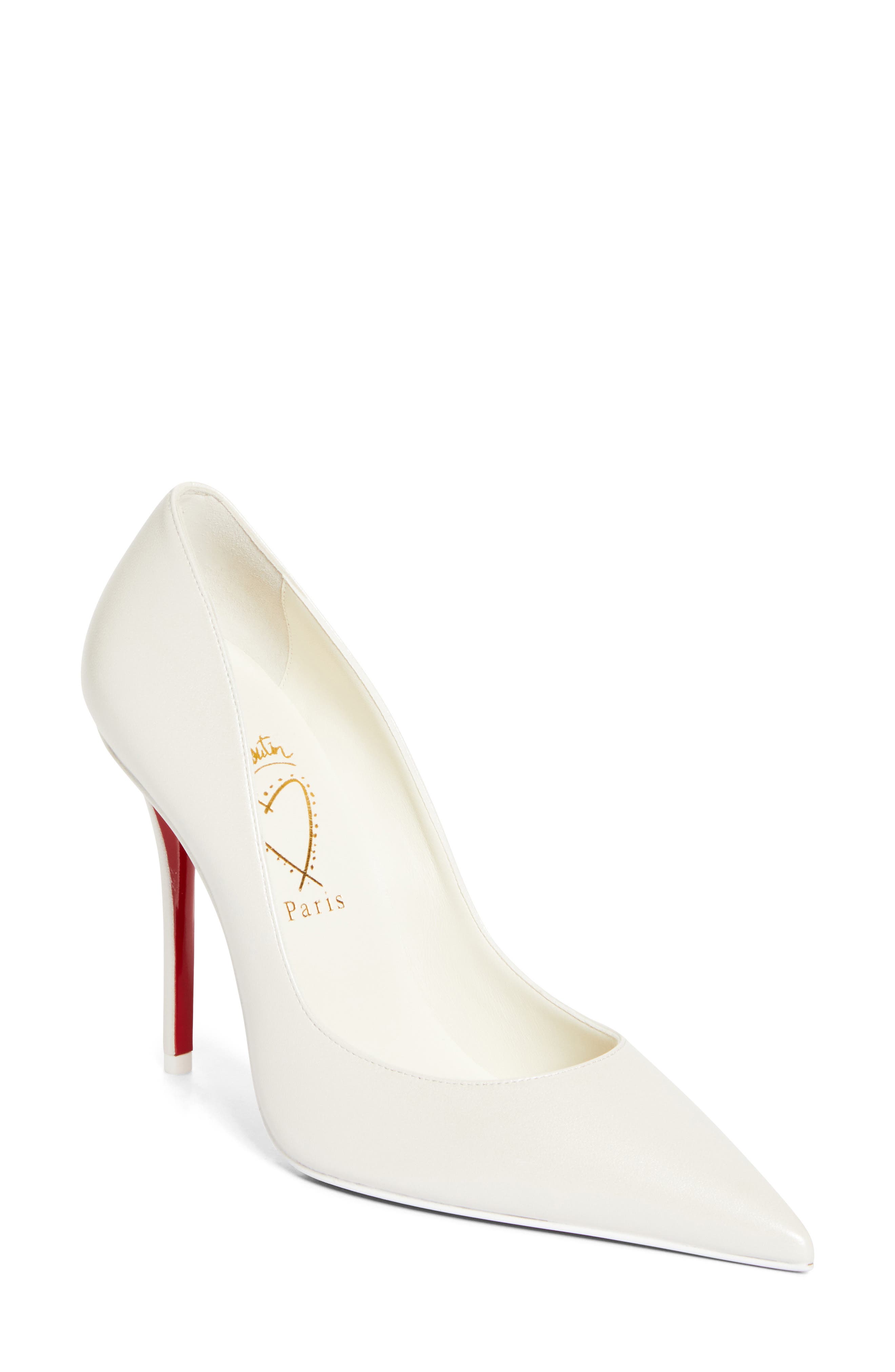 Christian Louboutin Miss Z Pointed Toe Pump, Main, color, Bianco/ Snow