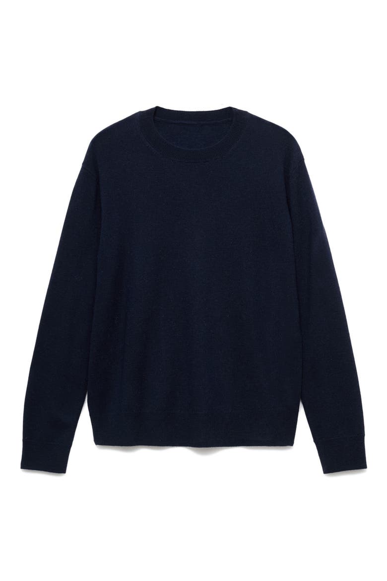 Selection Crewneck Wool Sweater, Alternate, color, NAVY
