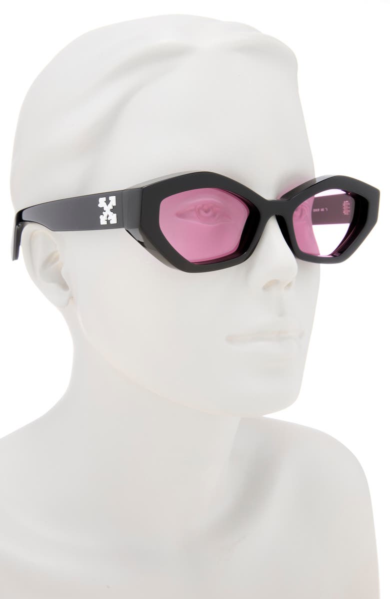 Off-White Hilo Cateye Sunglasses, Alternate, color, Black Pink