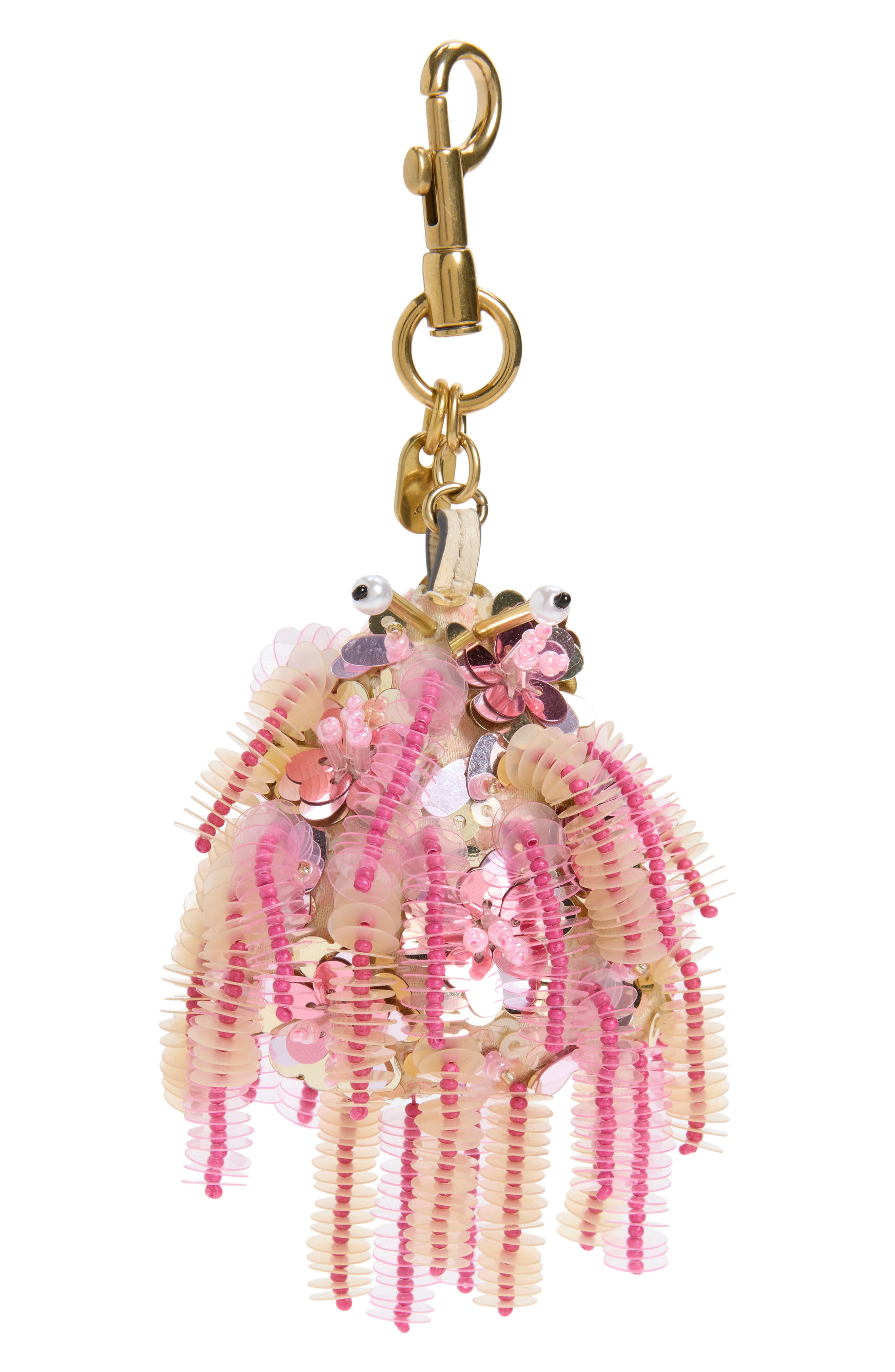 Blossom Creature Bag Charm, Main, color, PINK