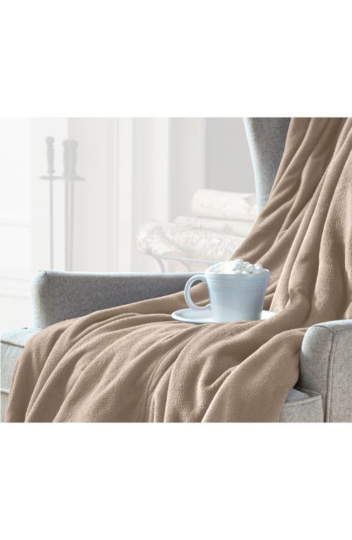 Vellux Microfleece Throw Blanket In Brown