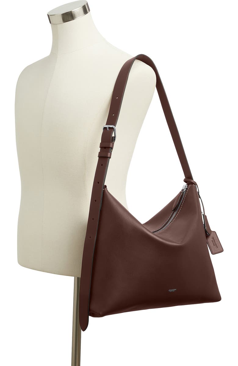 COACH Mott Leather Messenger Bag, Alternate, color, Maple