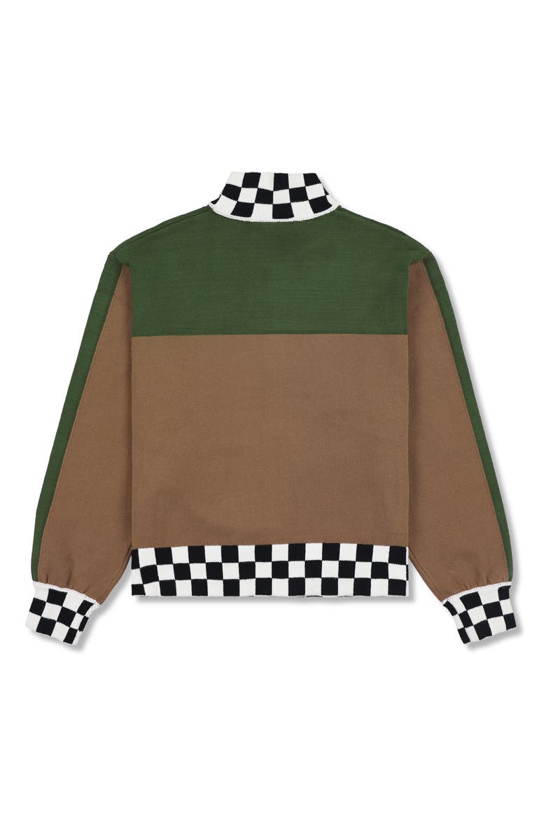 Automation Knit Track Jacket, Alternate, color, BROWN