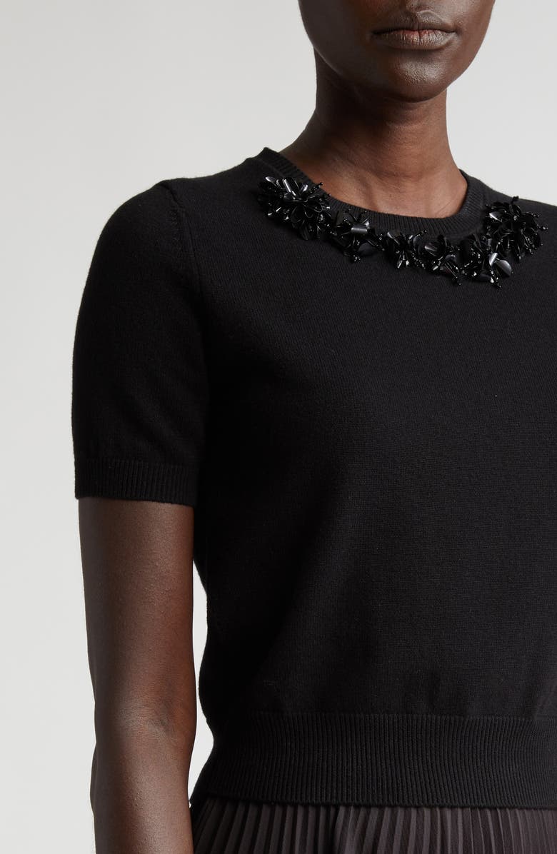 Jason Wu Collection Beaded Detail Wool & Cashmere Sweater, Alternate, color, 