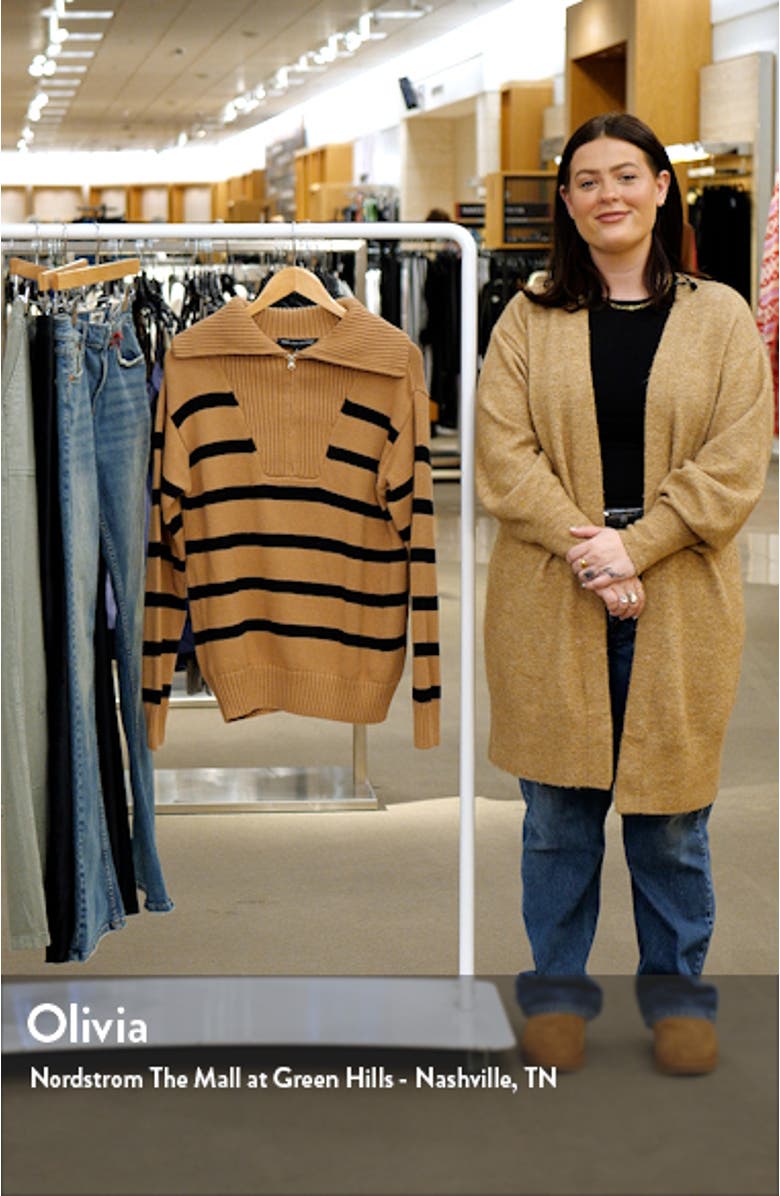 Stripe Cotton Zip Pullover, sales video thumbnail