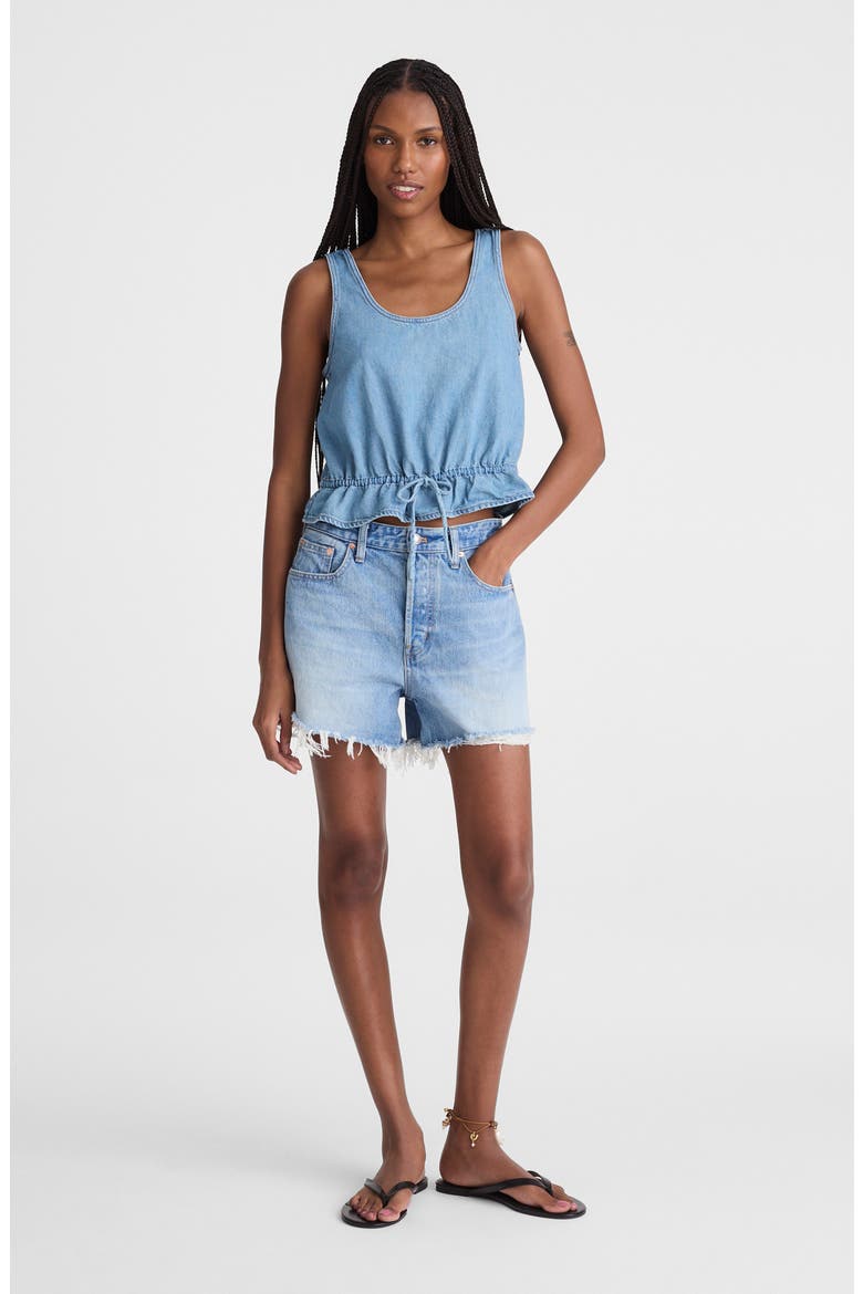 Sylvie Denim Tank, Alternate, color, LIDO WASH